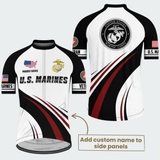 Men’s Personalized U.S. Marines Proudly Served Recumbent Trike Cycling Jersey & Kit