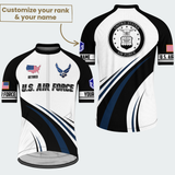 Men’s Personalized U.S. Air Force Retired Recumbent Trike Cycling Jersey & Kit