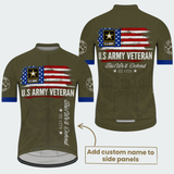 Men’s Personalized U.S. Army Veteran This We’ll Defend Olive Cycling Jersey & Kit
