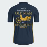 Men’s Personalized Never Underestimate an Old Man Recumbent Trike Cycling Jersey & Kit