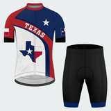 Men’s Personalized Texas Lone Star Flag Map Cycling Jersey & Kit