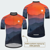 Men's Personalized Watercolor Sunset Cycling Jersey & Kit