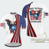 Men’s Personalized One Nation Under God Recumbent Trike Cycling Jersey & Kit
