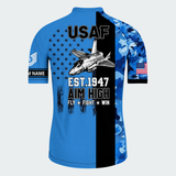 Men’s Personalized U.S. Air Force Aim High Recumbent Trike Cycling Jersey & Kit