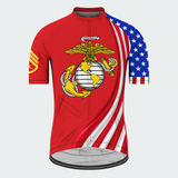 Men’s Personalized U.S. Marine Corps Veteran Recumbent Trike Cycling Jersey & Kit