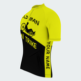 Men’s Personalized Old Man On Trike Recumbent Cycling Jersey & Kit