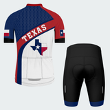 Men’s Personalized Texas Lone Star Flag Map Cycling Jersey & Kit