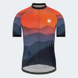 Men's Personalized Watercolor Sunset Cycling Jersey & Kit