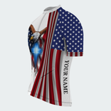 Men’s Personalized One Nation Under God Recumbent Trike Cycling Jersey & Kit