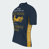 Men’s Personalized Never Underestimate an Old Man Recumbent Trike Cycling Jersey & Kit