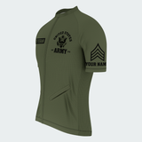 Men’s Personalized Proud Army Veteran Recumbent Trike Cycling Jersey & Kit