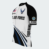 Men’s Personalized U.S. Air Force Proudly Served Recumbent Trike Cycling Jersey & Kit