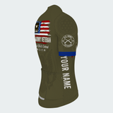 Men’s Personalized U.S. Army Veteran This We’ll Defend Olive Cycling Jersey & Kit