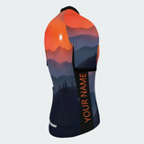 Men's Personalized Watercolor Sunset Cycling Jersey & Kit