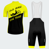Men’s Personalized Old Man On Trike Recumbent Cycling Jersey & Kit