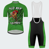 Men's Personalized Old Man On Bike Cycling Jersey & Kit