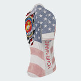 Men’s Personalized U.S. Marine Corps American Flag Recumbent Trike Cycling Jersey & Kit