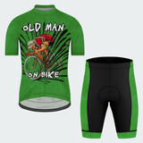 Men's Personalized Old Man On Bike Cycling Jersey & Kit