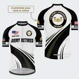 Men’s Personalized U.S. Army Retired Engineer Veteran Cycling Jersey