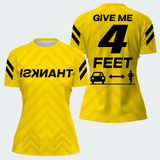 Women's Give Me 4 Feet Yellow TeeCra