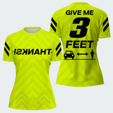 Women's Give Me 3 Feet Neon Yellow TeeCra