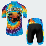 Men's Tie Dye California State Regular Fit Cycling Kit