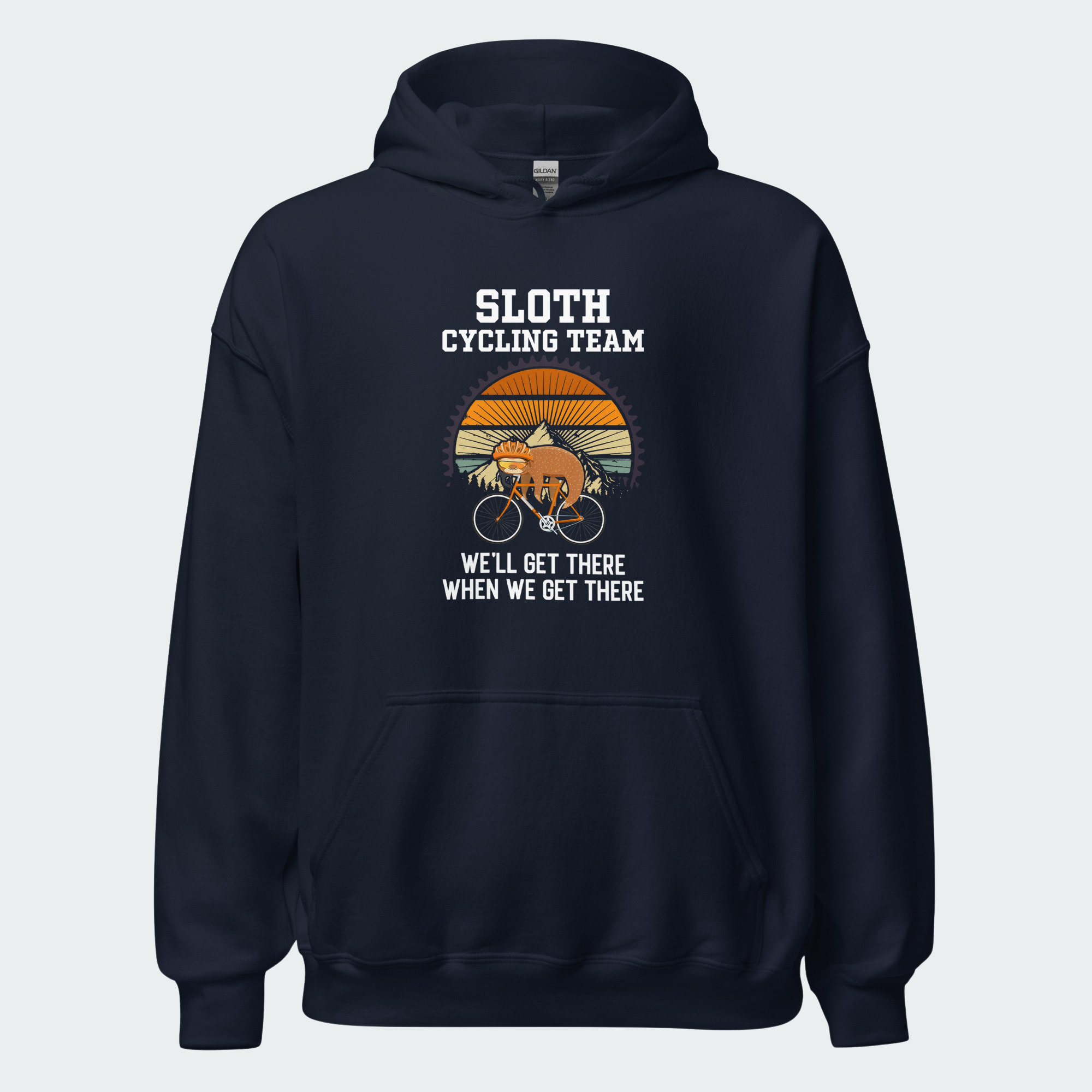 Men's Sloth Cycling Team Funny Tops