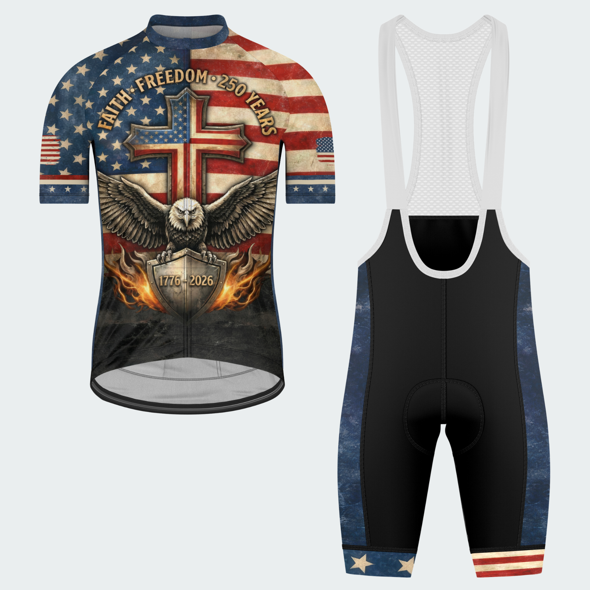 Men’s Faith Freedom 250 Years Regular Fit Cycling Kit
