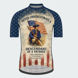 Men’s Descendant of a Patriot Heritage Regular Fit Cycling Jersey & Kit