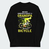Men's Never Underestimate A Grandpa With A Bicycle Tops