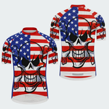Men’s American Skull Flag Regular Fit Cycling Jersey