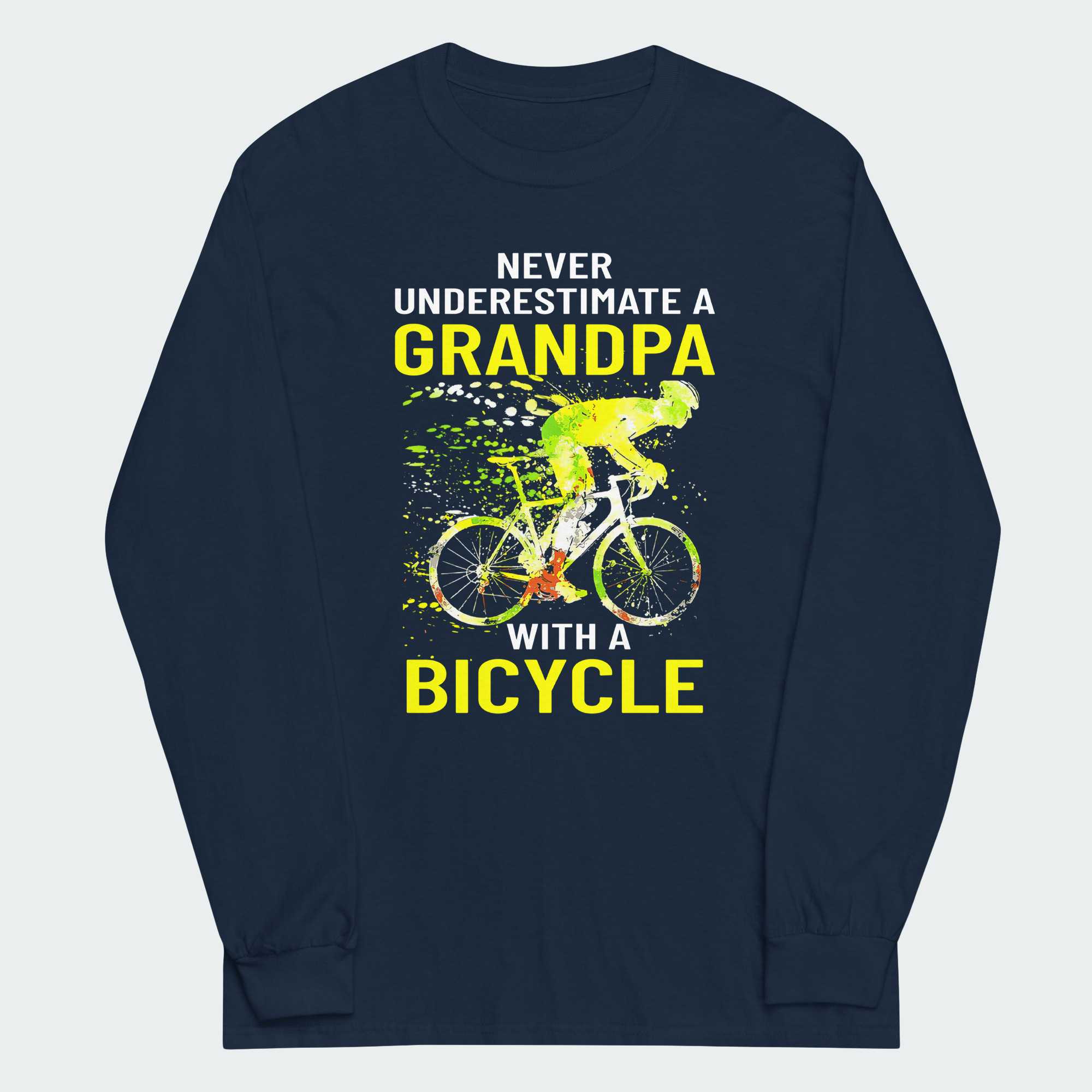Men's Never Underestimate A Grandpa With A Bicycle Tops
