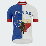 Men’s Texas Flag Longhorn Classic Regular Fit Cycling Jersey