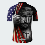 Men’s Faith and Freedom Christian Patriotic Regular Fit Cycling Kit