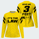 Women's 3 Feet It's The Law Yellow TeeCra