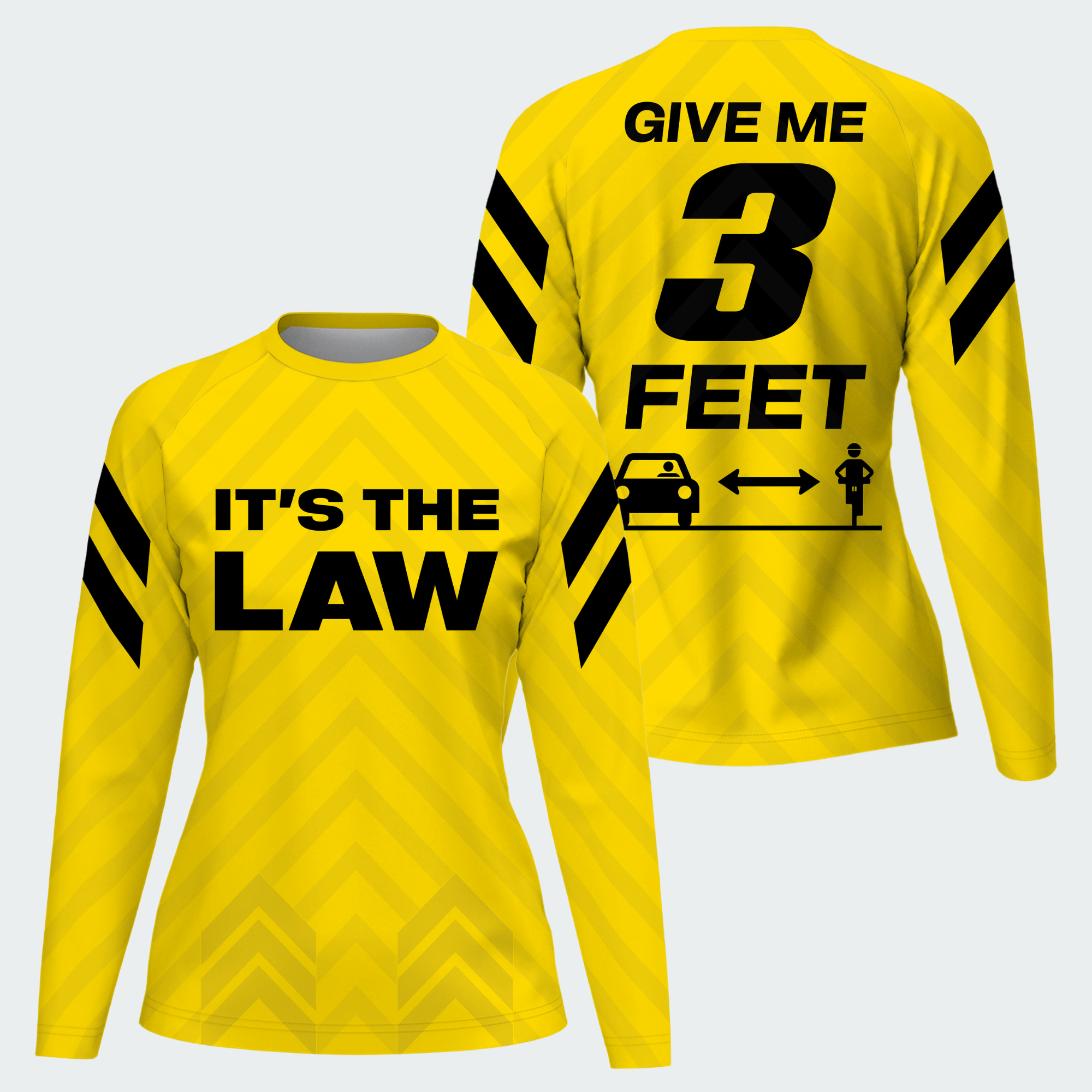 Women's 3 Feet It's The Law Yellow TeeCra