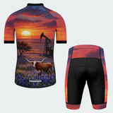 Men's Sunset Texas State Regular Fit Cycling Kit