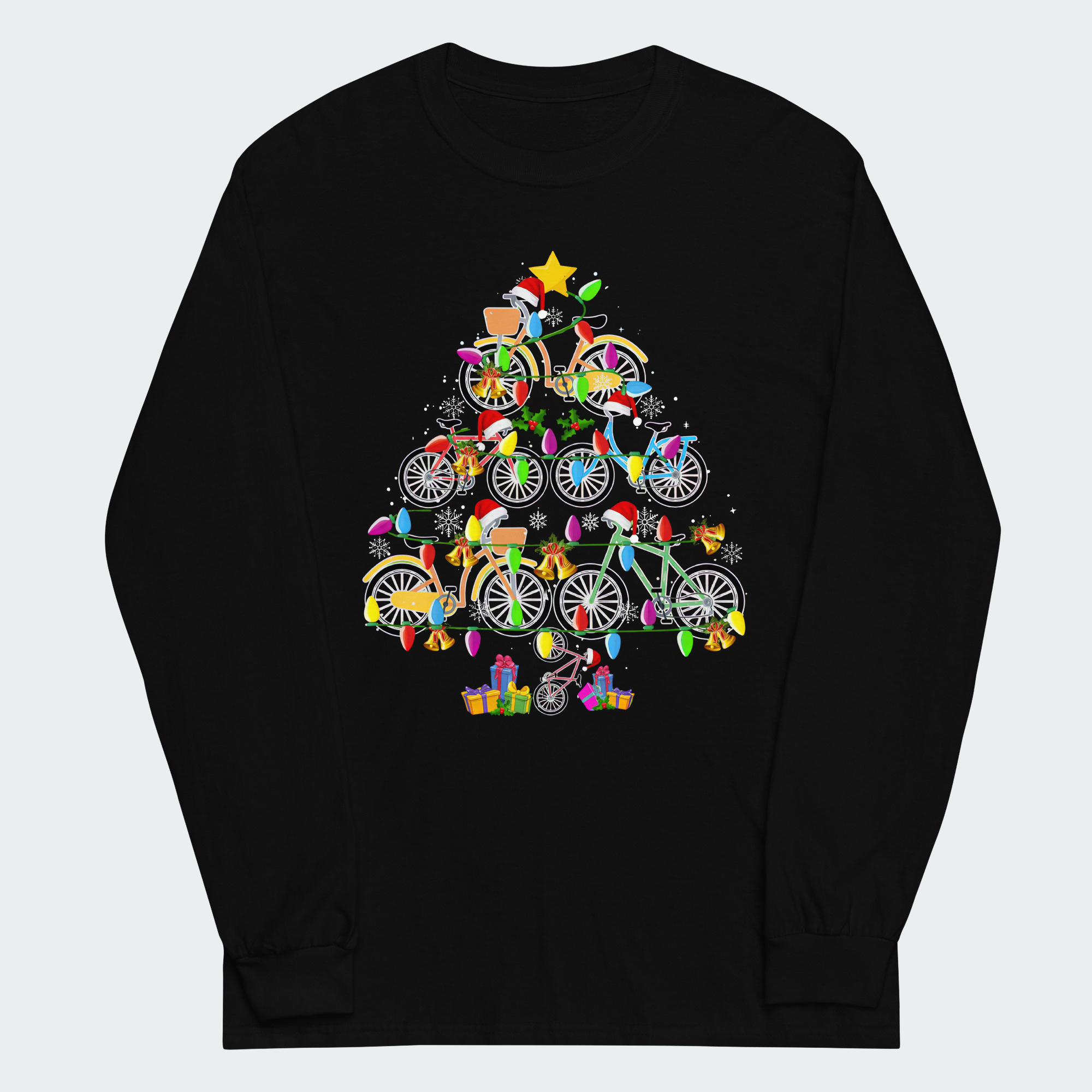 Men's Christmas Bicycle Tree Cycling Tops