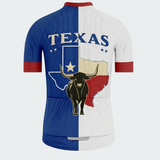 Men’s Texas Flag Longhorn Classic Regular Fit Cycling Jersey