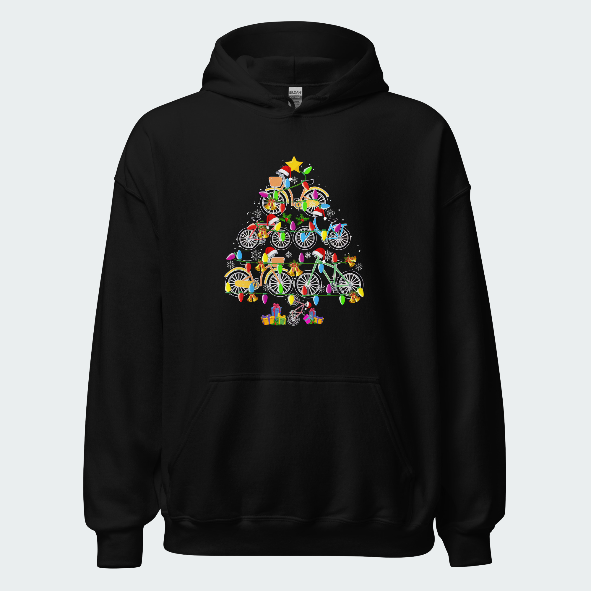 Men's Christmas Bicycle Tree Cycling Tops