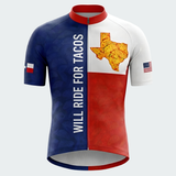 Men’s Will Ride for Tacos Regular Fit Cycling Jersey