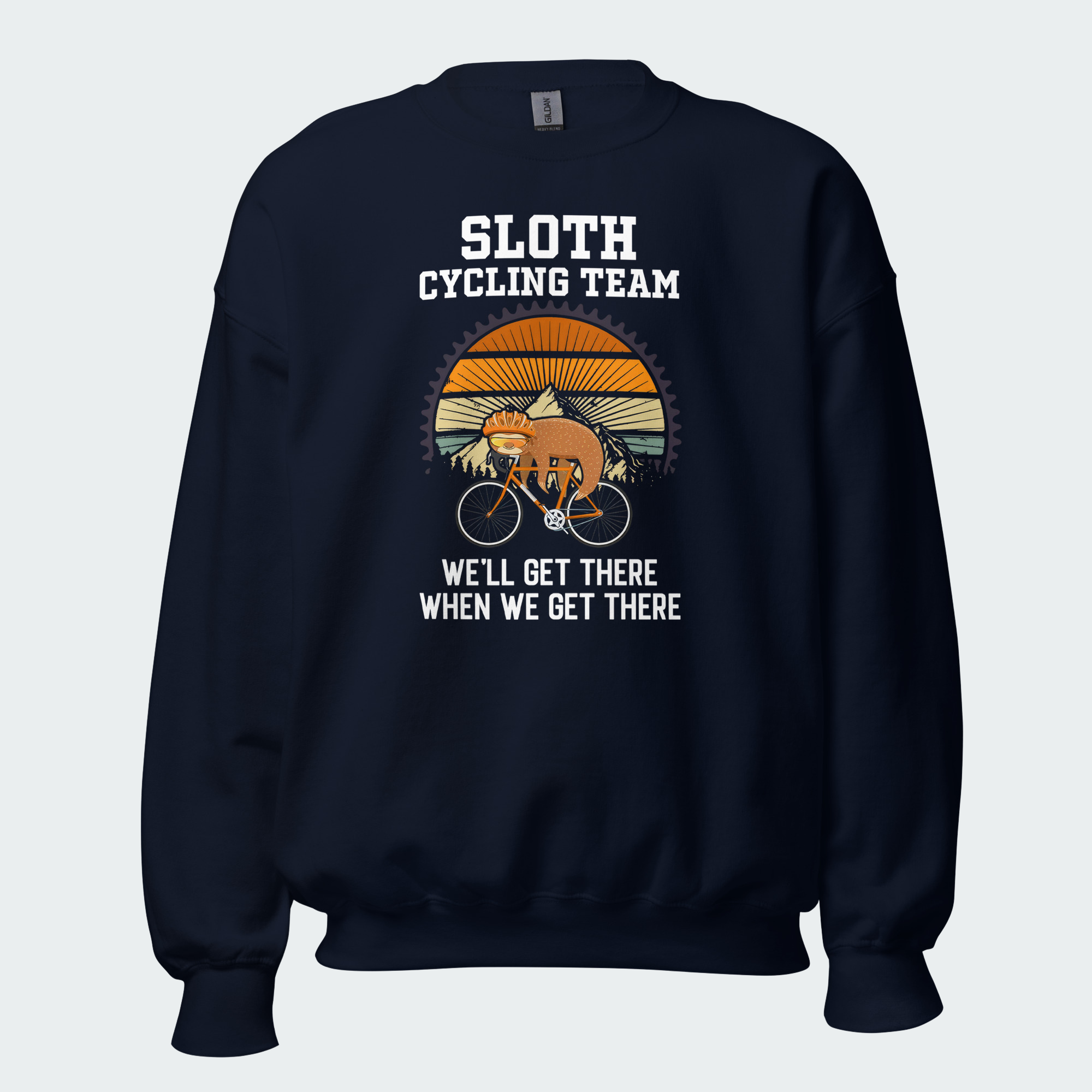 Men's Sloth Cycling Team Funny Tops