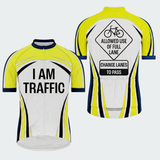 Men’s I Am Traffic Full Lane Rights Regular Fit Cycling Jersey