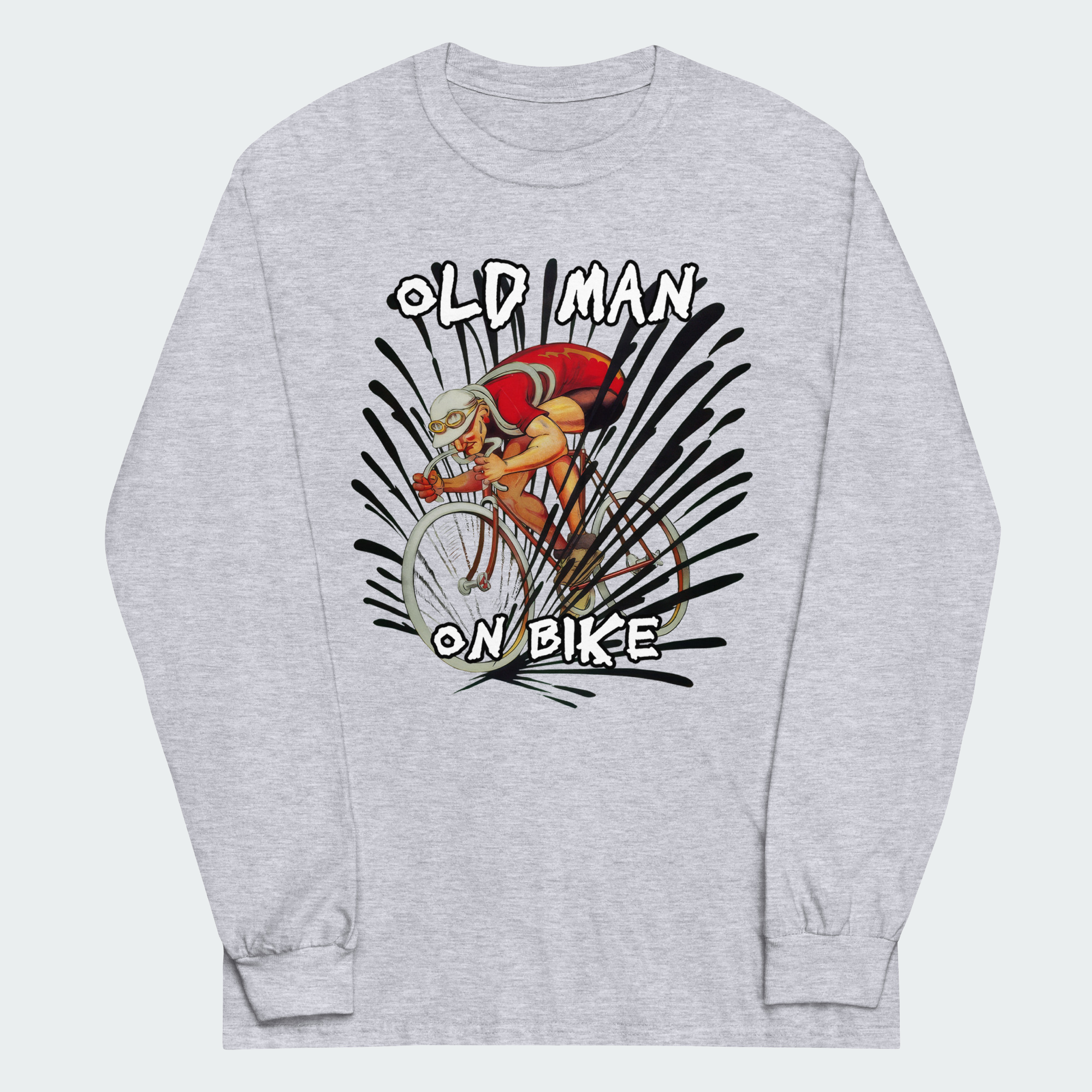 Men's Old Man On Bike Cycling Tops
