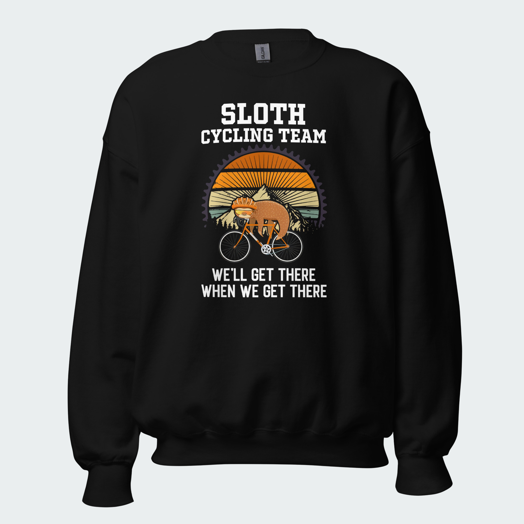 Men's Sloth Cycling Team Funny Tops