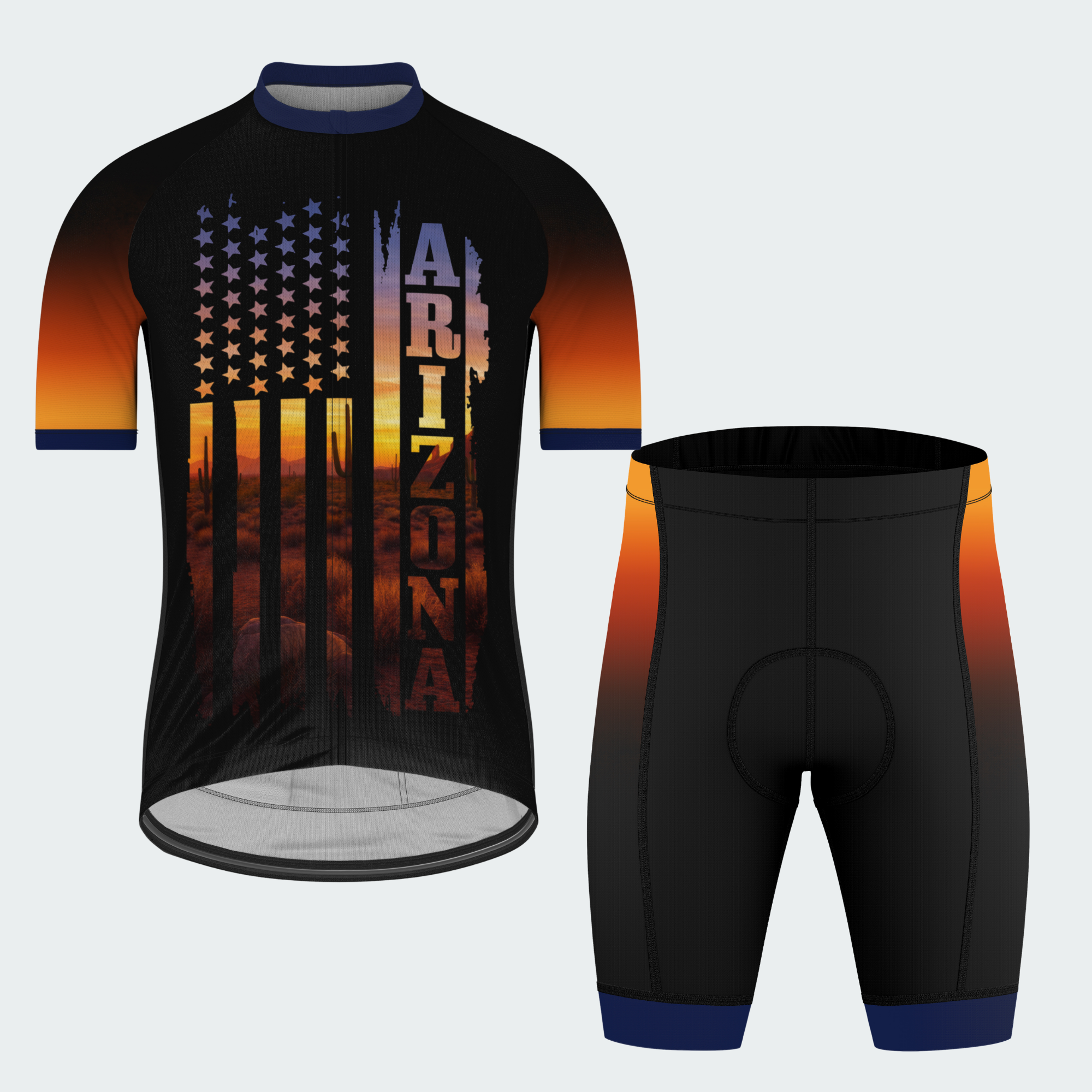 Men’s Arizona Desert American Flag Regular Fit Cycling Kit