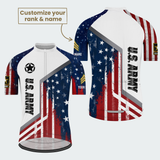 Men’s Personalized U.S. Army Patriotic Flag Cycling Jersey & Kit