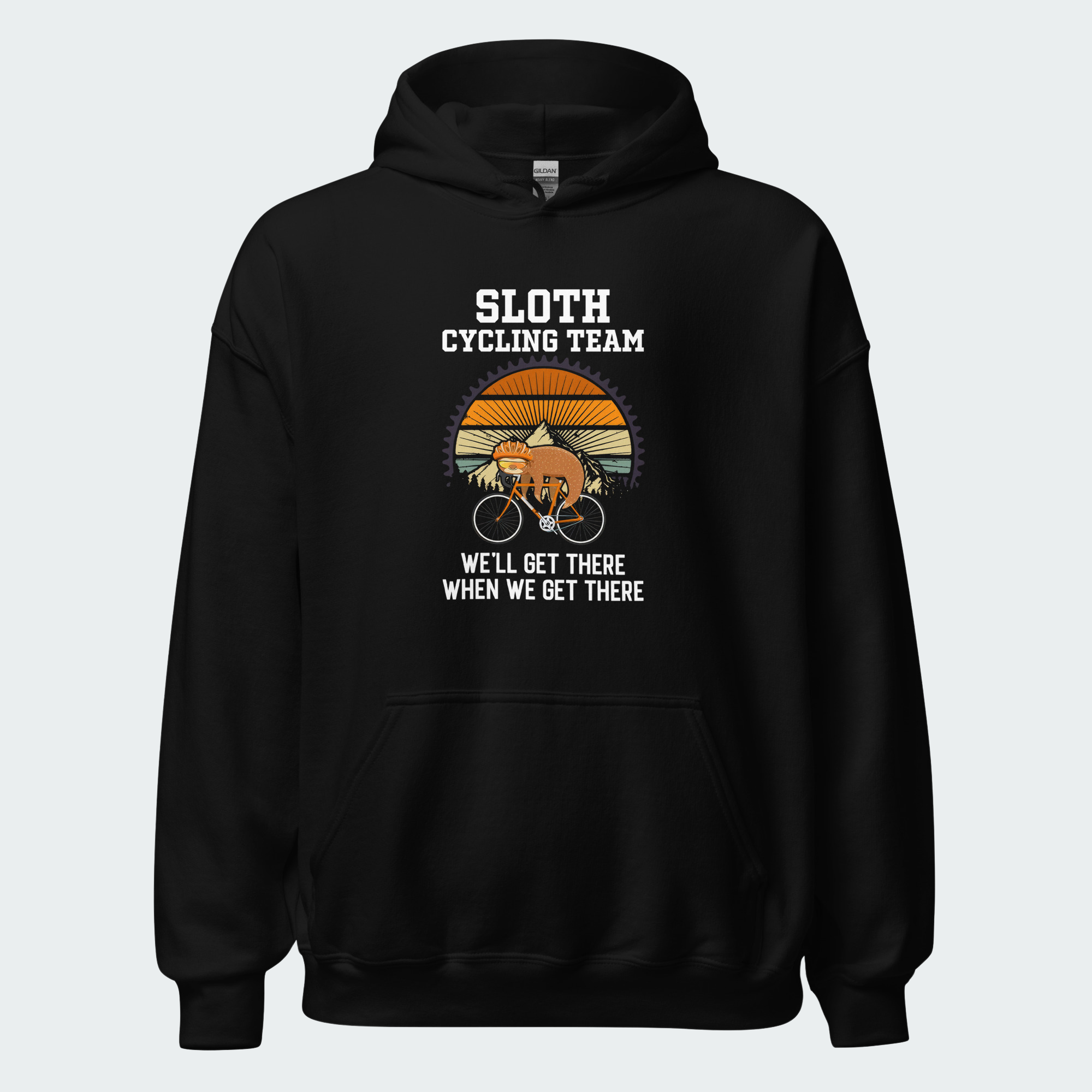 Men's Sloth Cycling Team Funny Tops