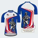 Men’s Personalized U.S. Veteran Proudly Served Soldier Cycling Jersey & Kit