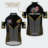 Men’s Personalized U.S. Army Veteran Proudly Served Eagle Cycling Jersey & Kit